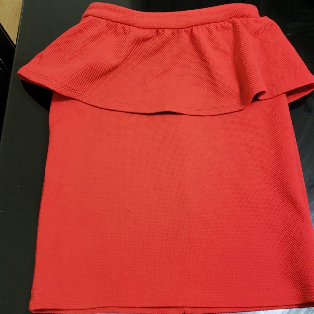 Red skirt